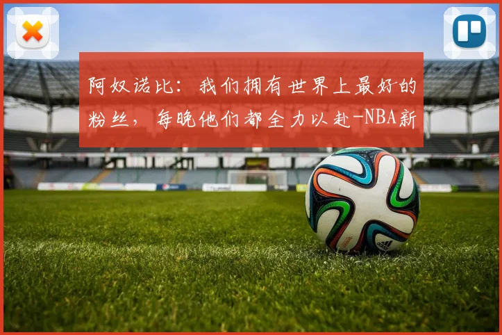 阿奴诺比:我们拥有世界上最好的粉丝,每晚他们都全力以赴-NBA新闻